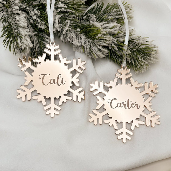 Snowflake Christmas Bauble - perfect gift for new baby or child's Christmas