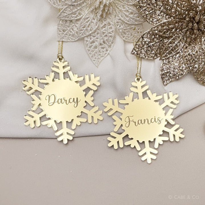 Snowflake Christmas Bauble - perfect gift for new baby or child's Christmas