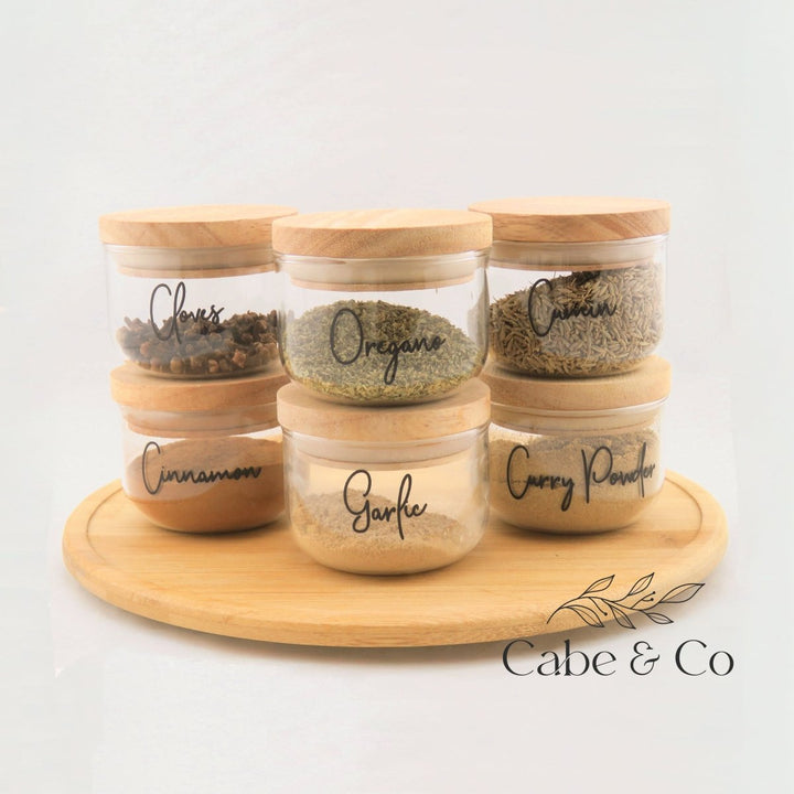 Spice Jar Custom Labels/Decals // Kitchen Organisation