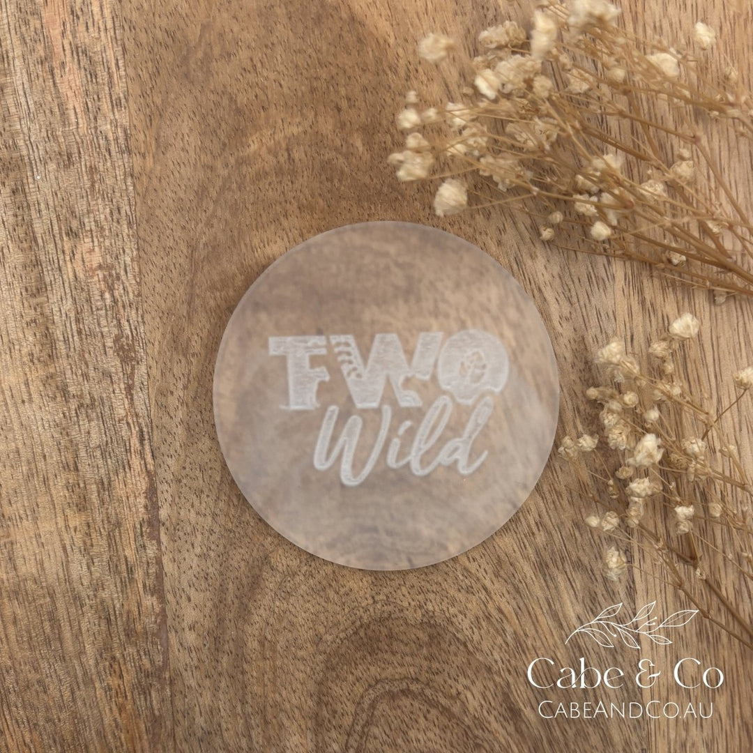 Two Wild Acrylic Debosser Stamp