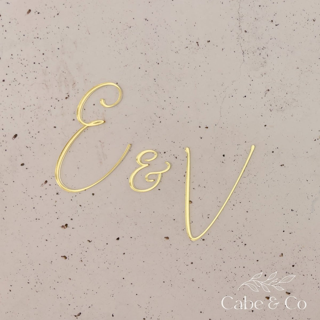 Wedding Cake Initials Charm