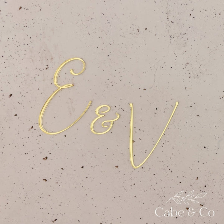 Wedding Cake Initials Charm