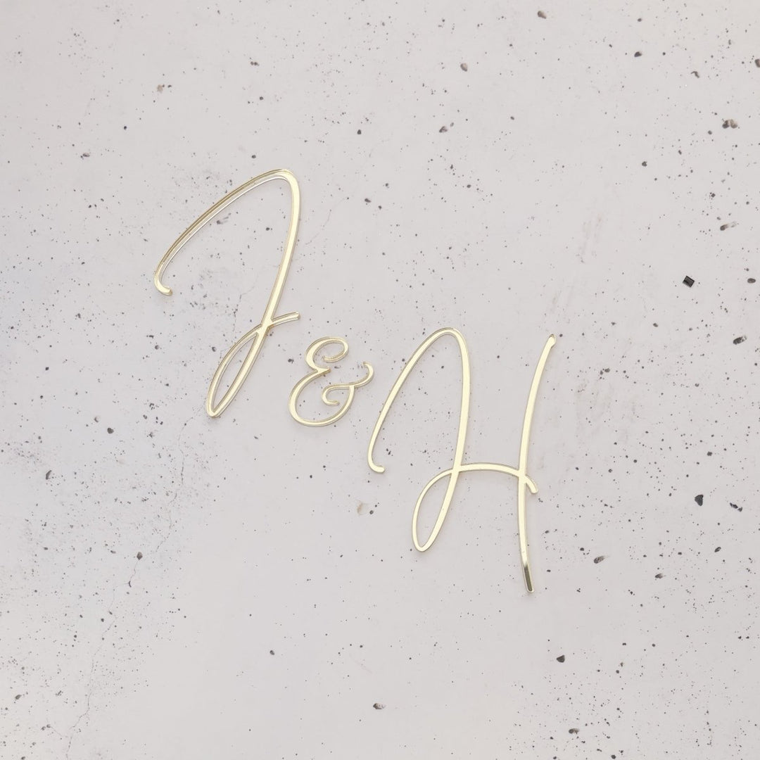 Wedding Cake Initials Charm