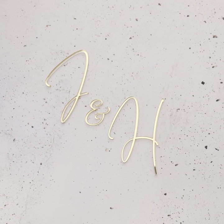 Wedding Cake Initials Charm