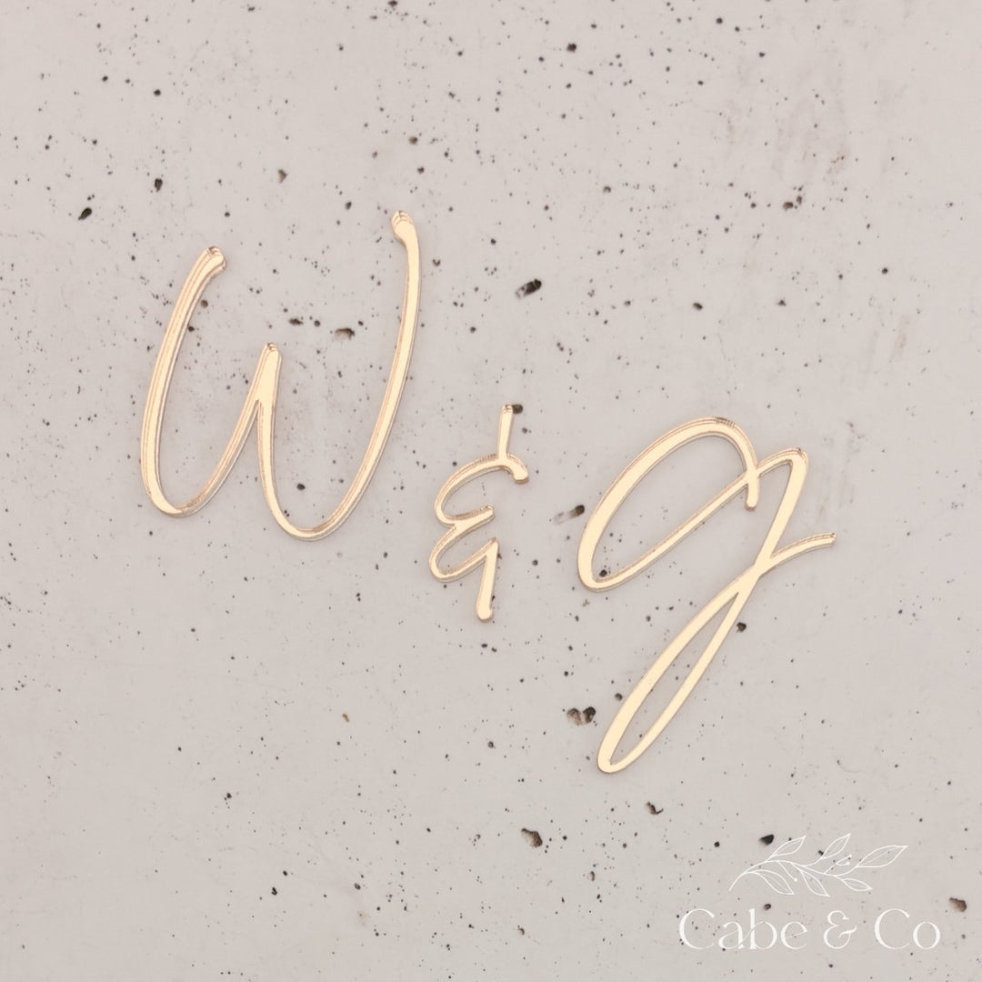 Wedding Cake Initials Charm