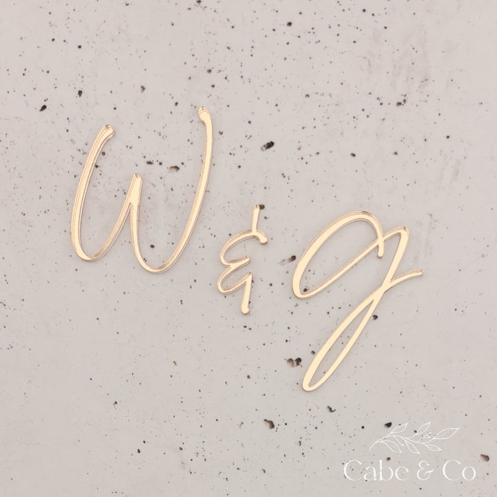 Wedding Cake Initials Charm