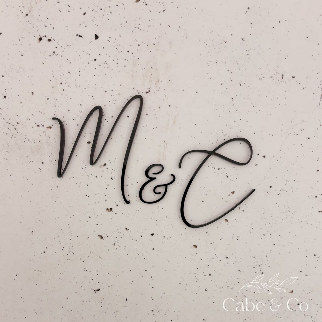 Wedding Cake Initials Charm