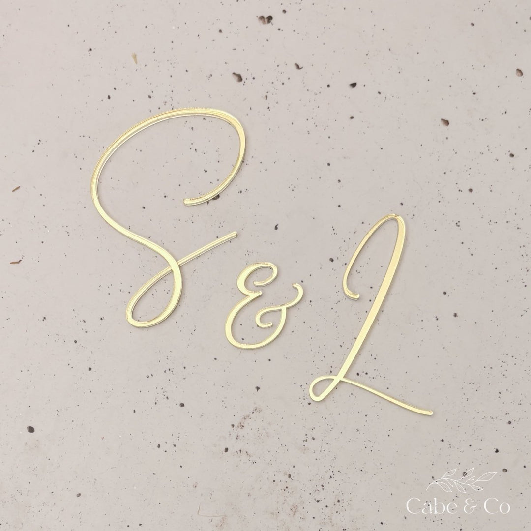 Wedding Cake Initials Charm
