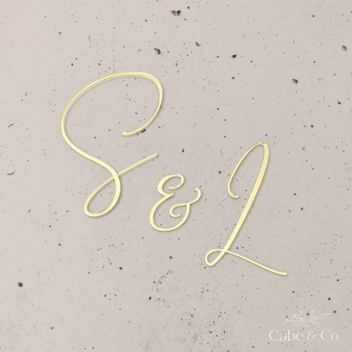 Wedding Cake Initials Charm