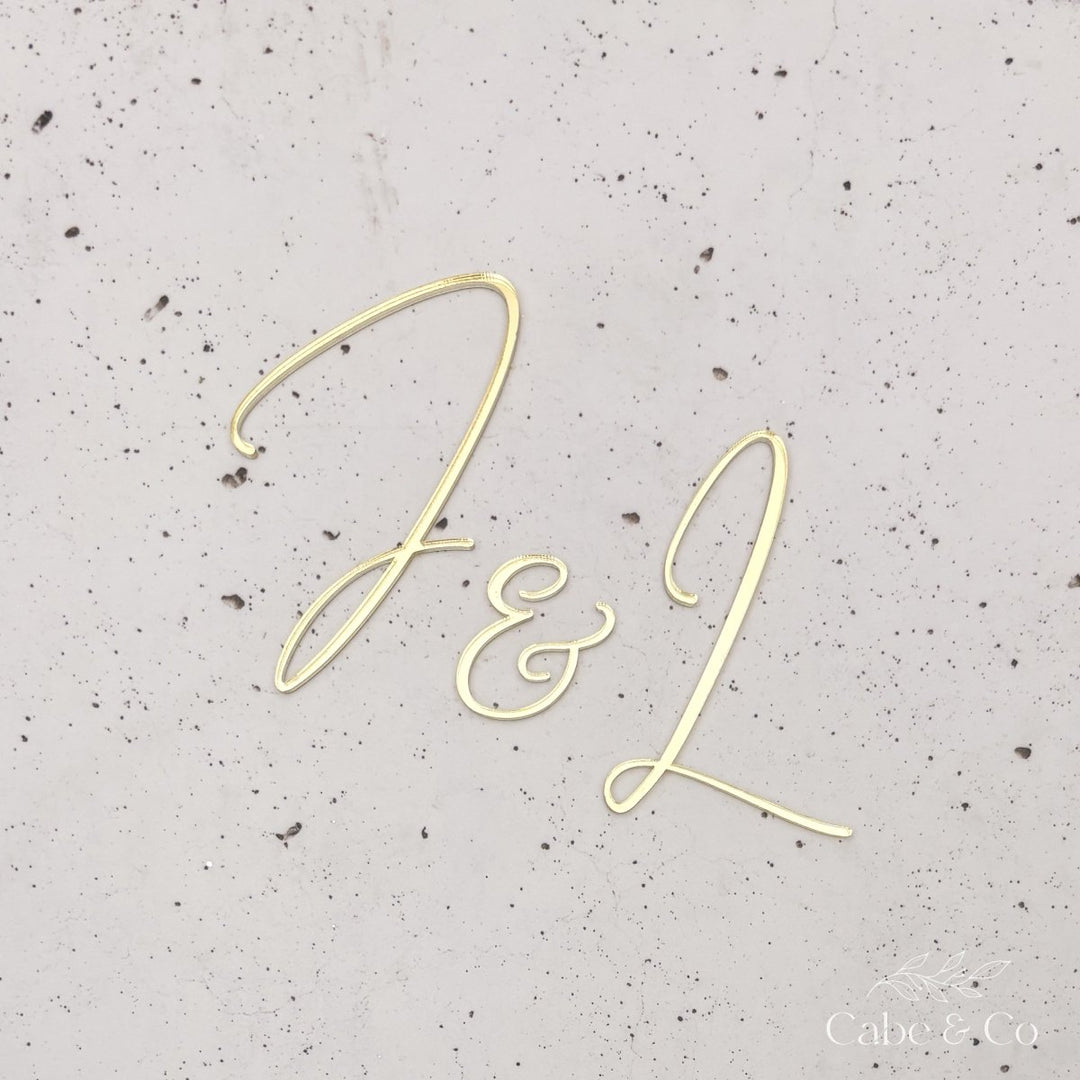 Wedding Cake Initials Charm