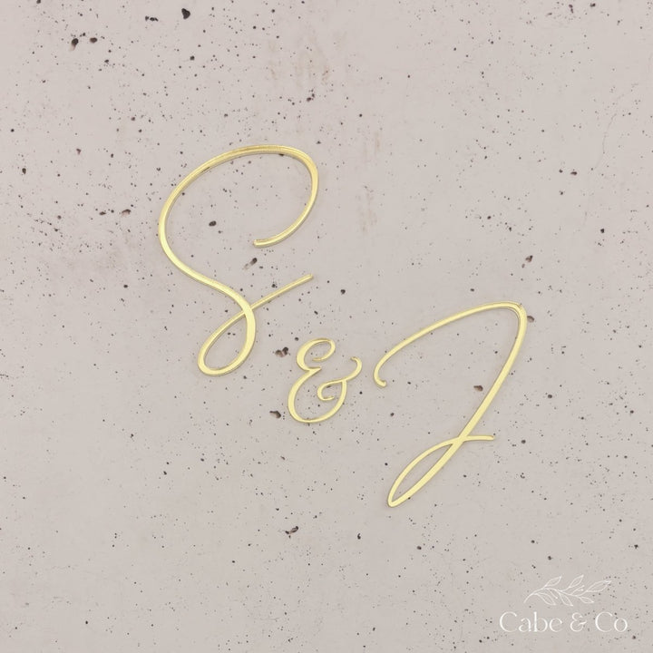 Wedding Cake Initials Charm