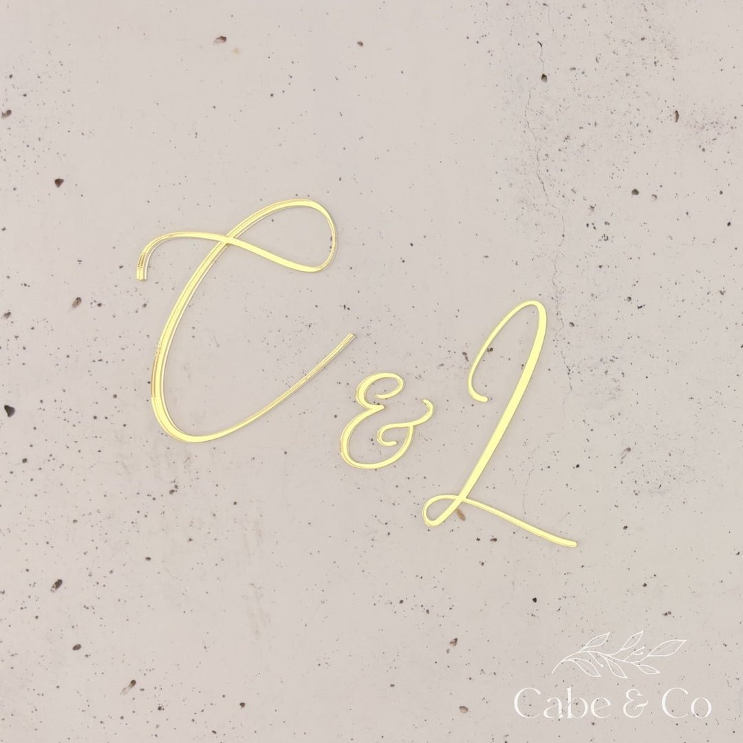 Wedding Cake Initials Charm