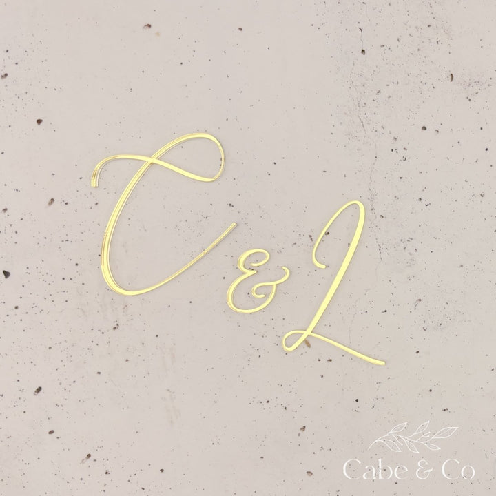 Wedding Cake Initials Charm