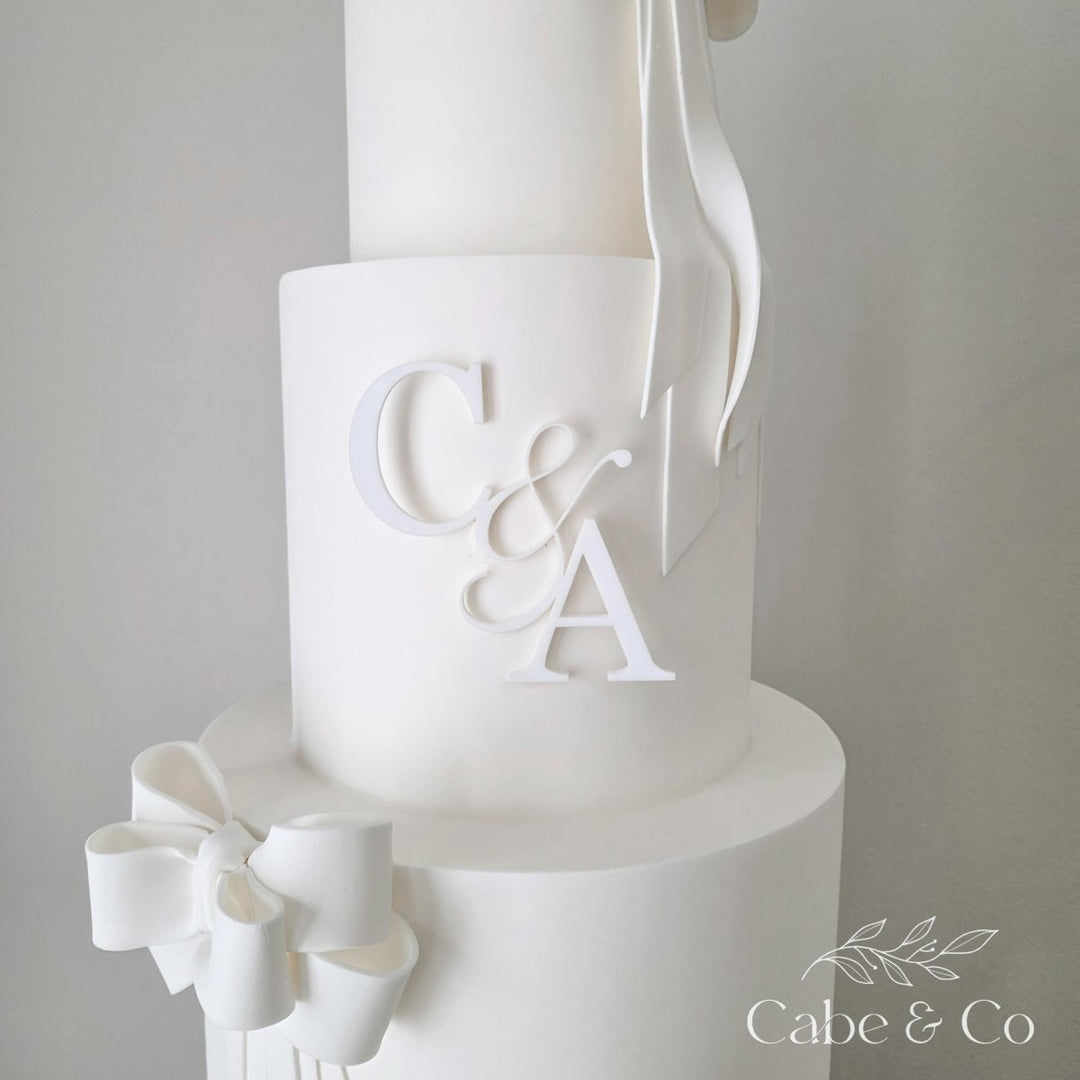 Wedding Cake Serif Initials Charm