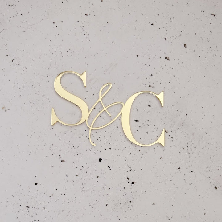 Wedding Cake Serif Initials Charm