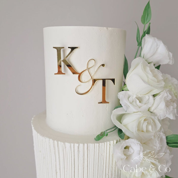Wedding Cake Serif Initials Charm