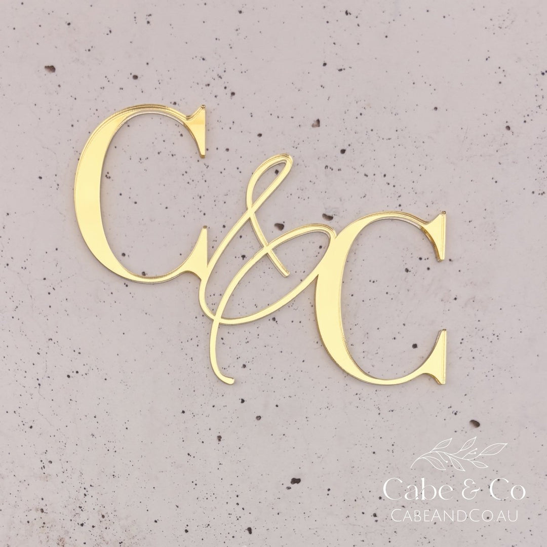 Wedding Cake Serif Initials Charm