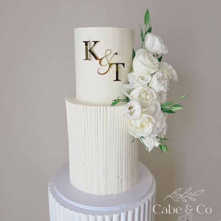 Wedding Cake Serif Initials Charm