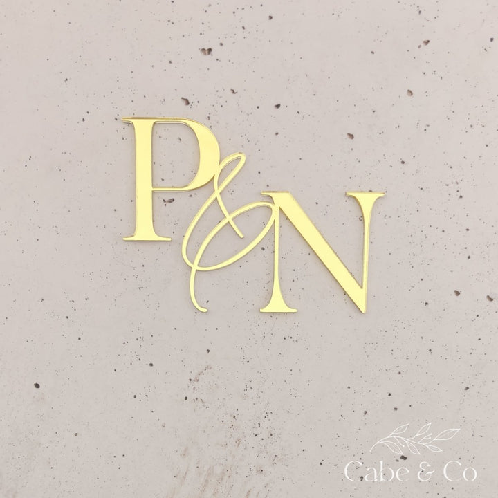 Wedding Cake Serif Initials Charm