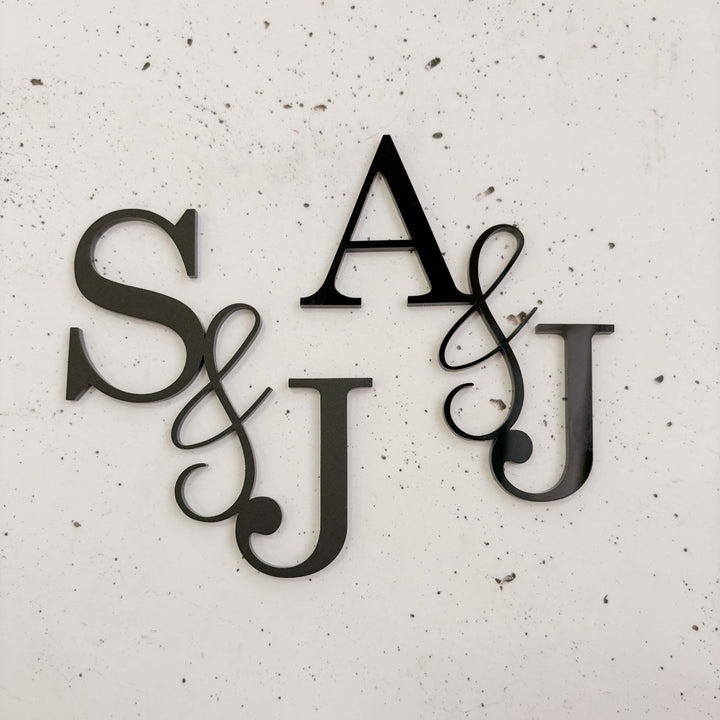 Wedding Cake Serif Initials Charm