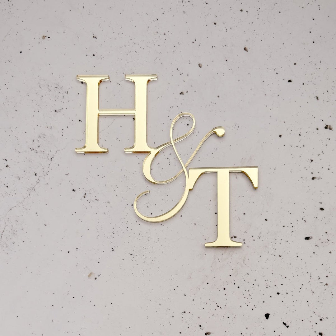 Wedding Cake Serif Initials Charm