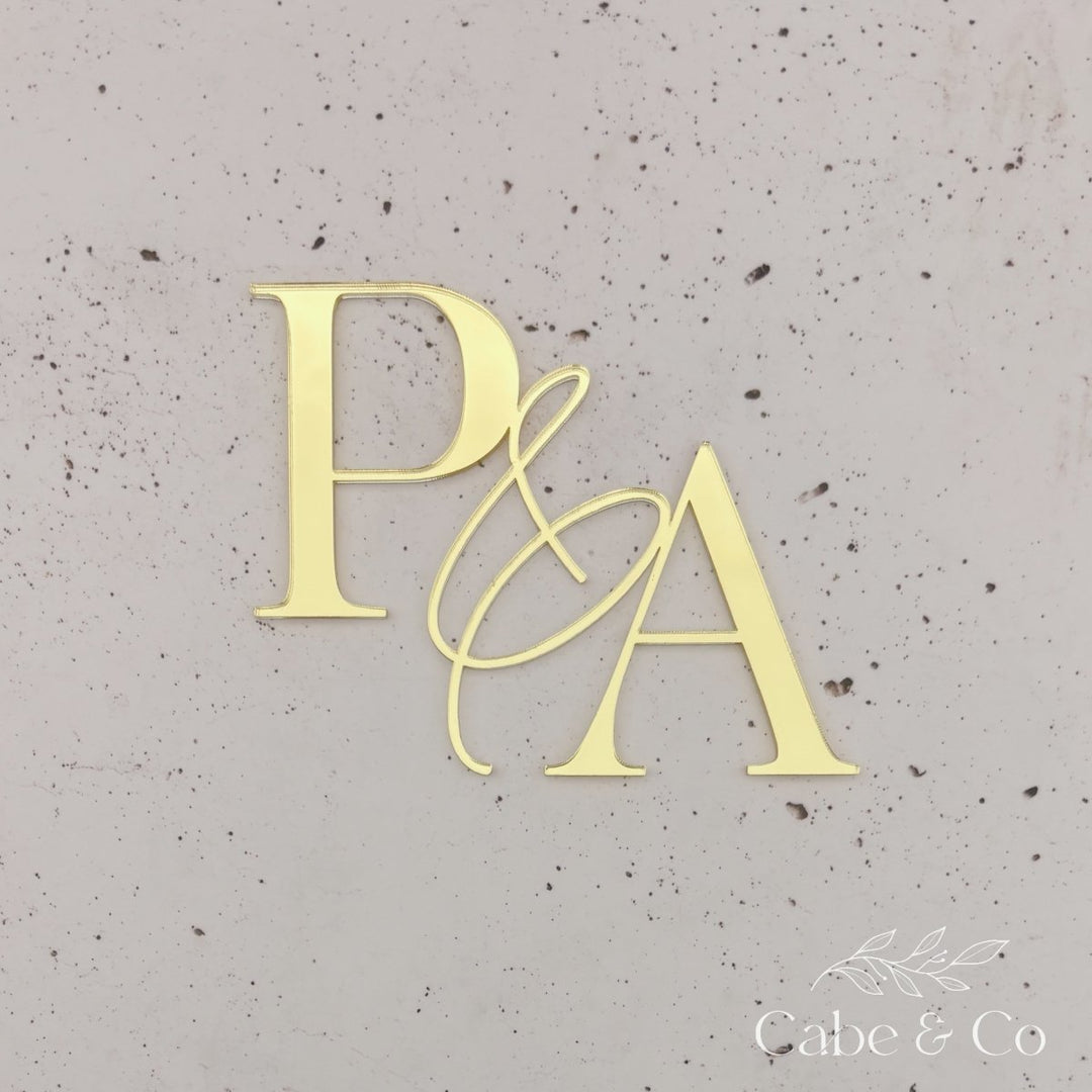 Wedding Cake Serif Initials Charm