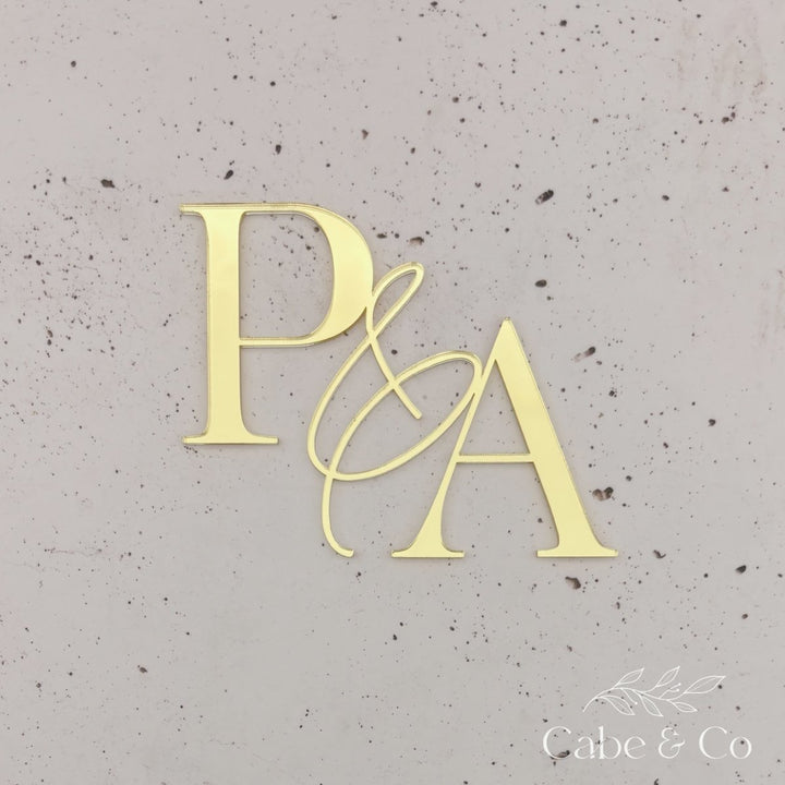 Wedding Cake Serif Initials Charm