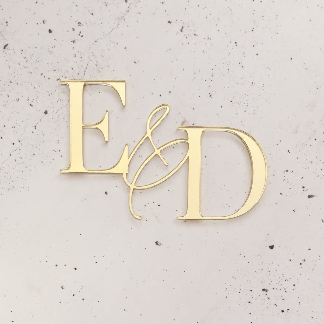 Wedding Cake Serif Initials Charm