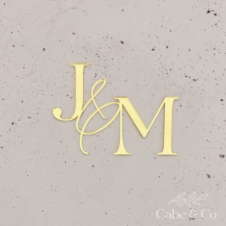 Wedding Cake Serif Initials Charm
