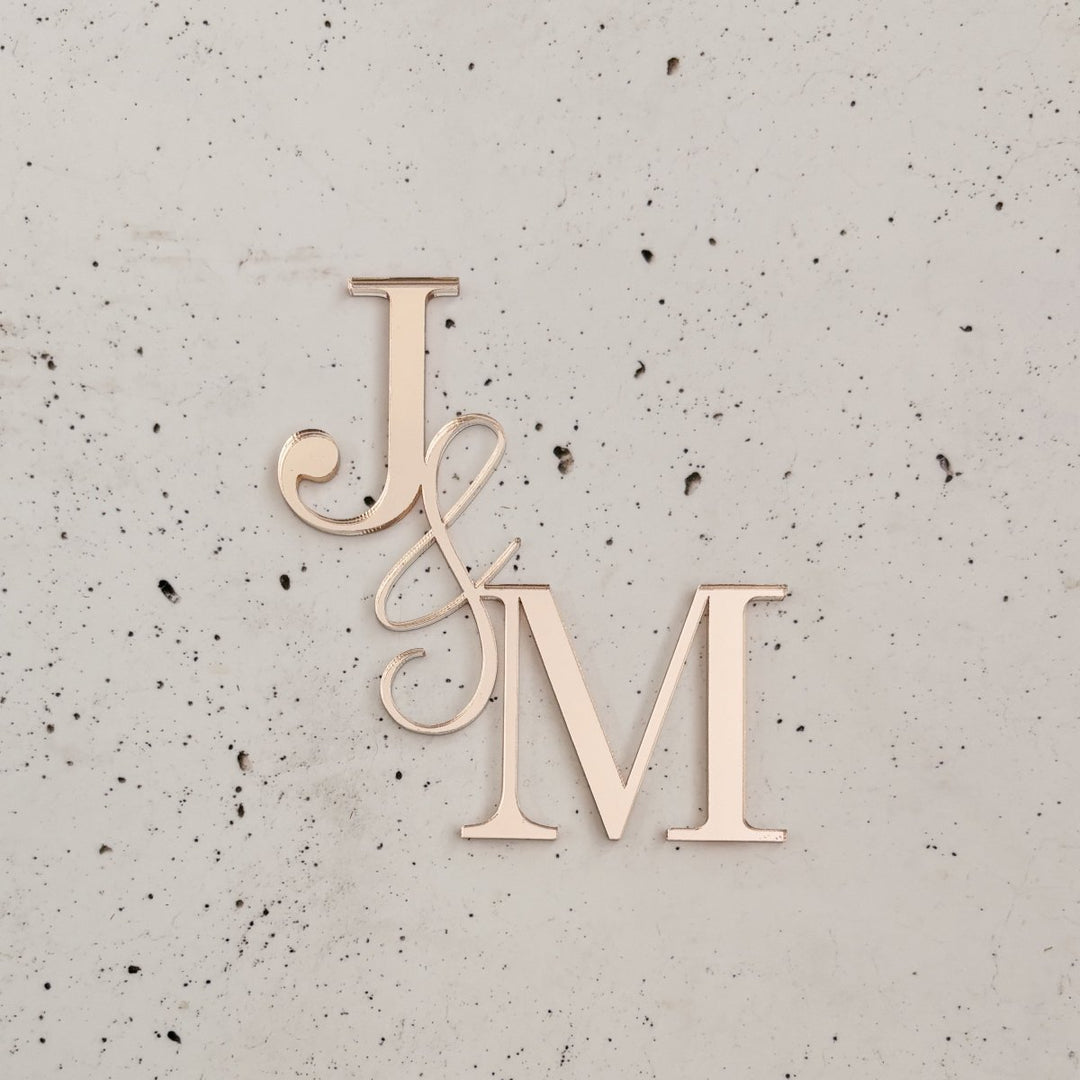 Wedding Cake Serif Initials Charm