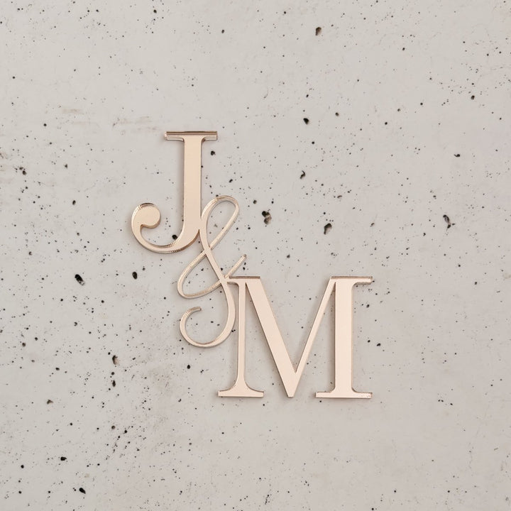 Wedding Cake Serif Initials Charm