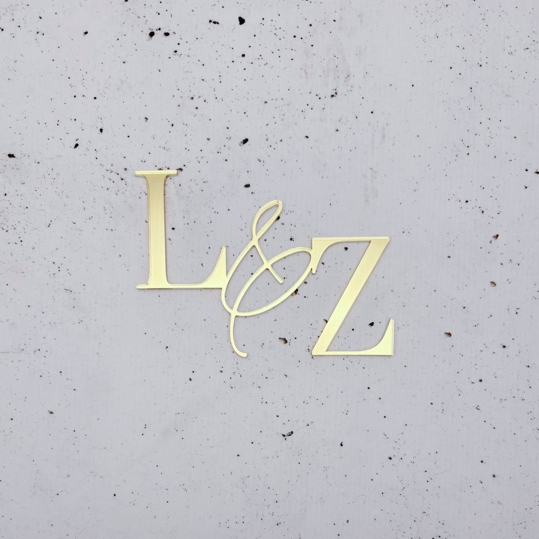 Wedding Cake Serif Initials Charm