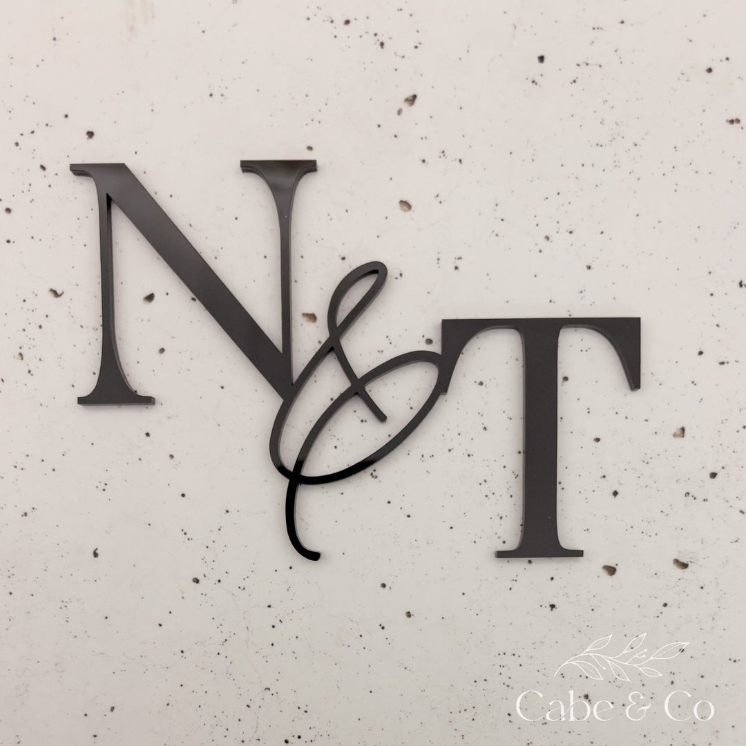 Wedding Cake Serif Initials Charm