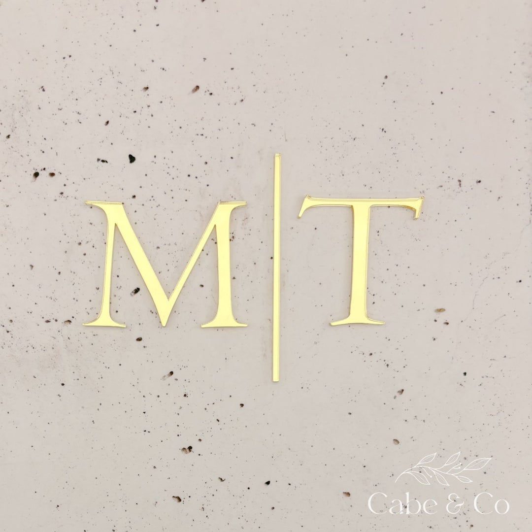 Wedding Cake Serif Initials Charms