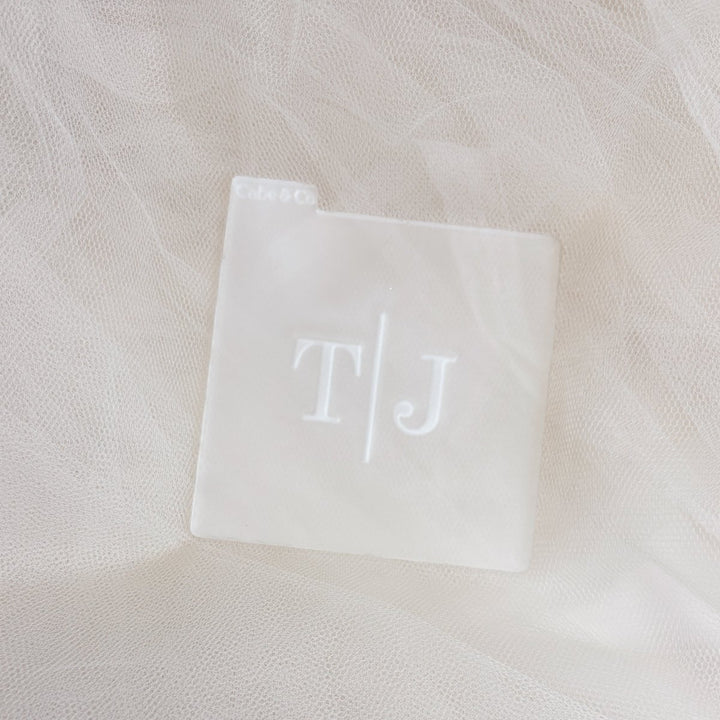 Wedding or Engagement Cookie Debosser - custom initials