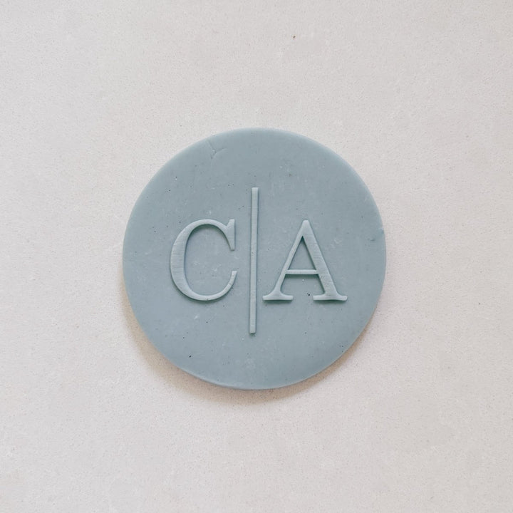 Wedding or Engagement Cookie Debosser - custom initials