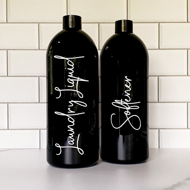 Large Plastic Recyclable bottles for your Laundry Room Decor