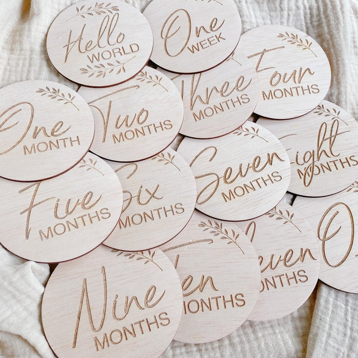 Baby Milestone Marker Discs for all Monthly Markers - HandyLittleLabels - Baby Accessories - Baby Gift Ideas - Baby Shower
