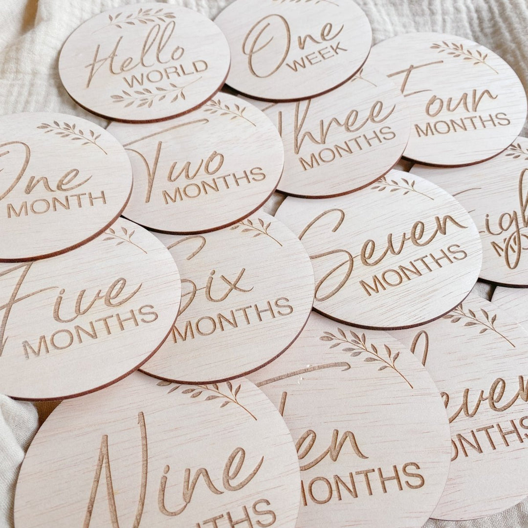 Baby Milestone Marker Discs for all Monthly Markers - HandyLittleLabels - Baby Accessories - Baby Gift Ideas - Baby Shower