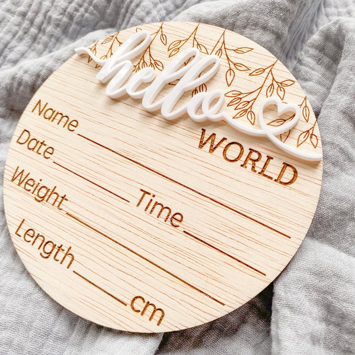 new baby arrival gift.  Custom write your boy or girls name on the plaque for instagram posts