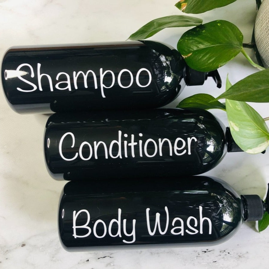 Mrs Hinch inspired bathroom pump bottles for Shampoo and conditioner