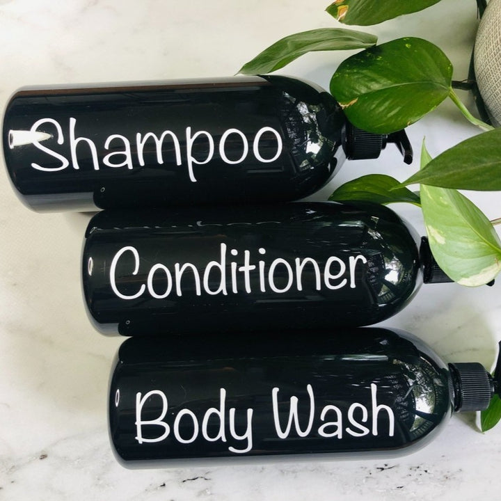 Mrs Hinch inspired bathroom pump bottles for Shampoo and conditioner