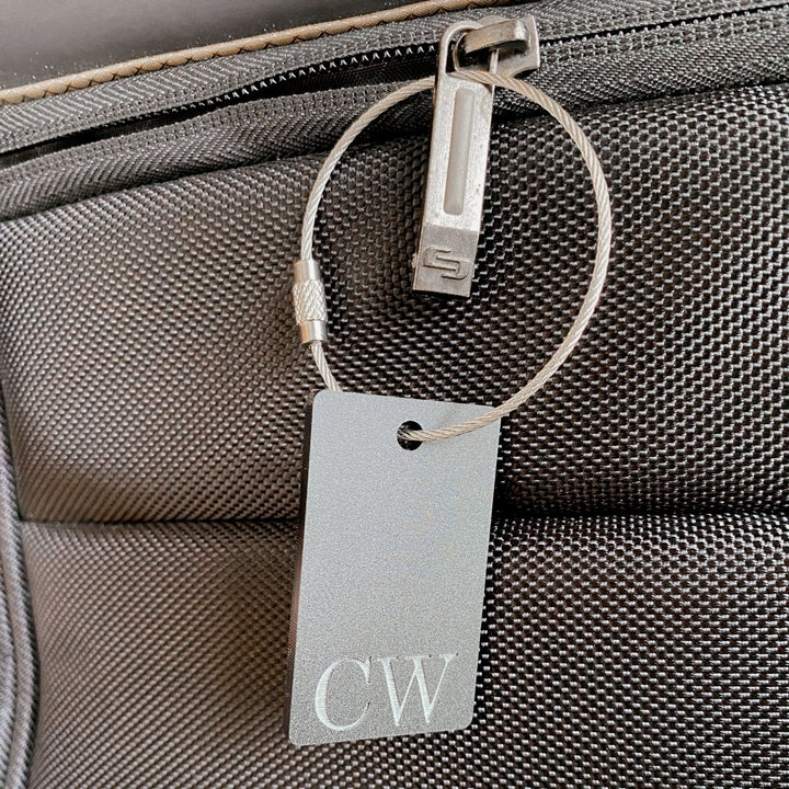 Black Personalised Luggage Tag