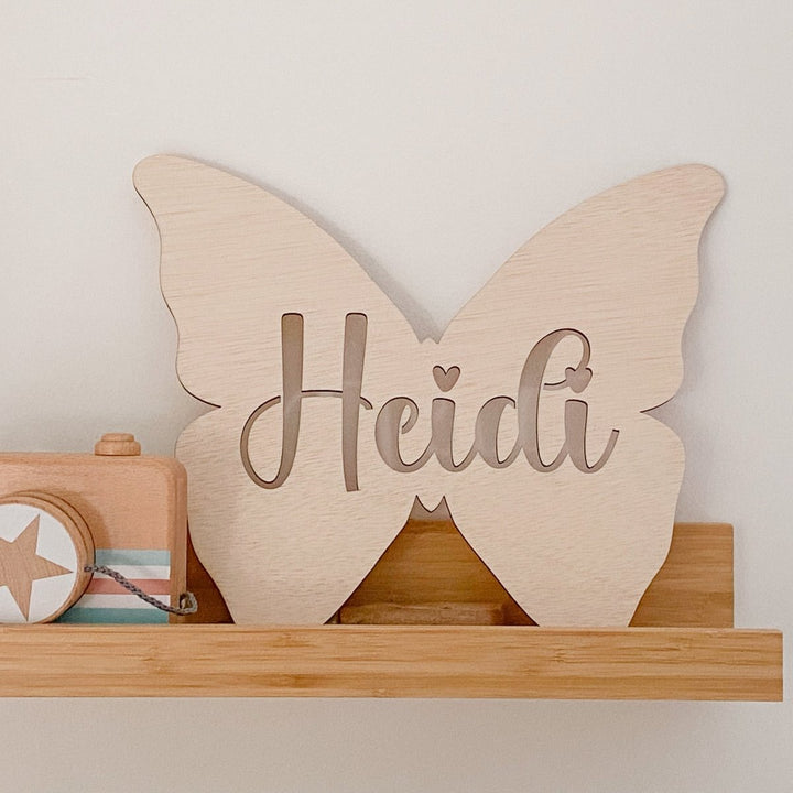 Butterfly Designed Personalised Name Plaque