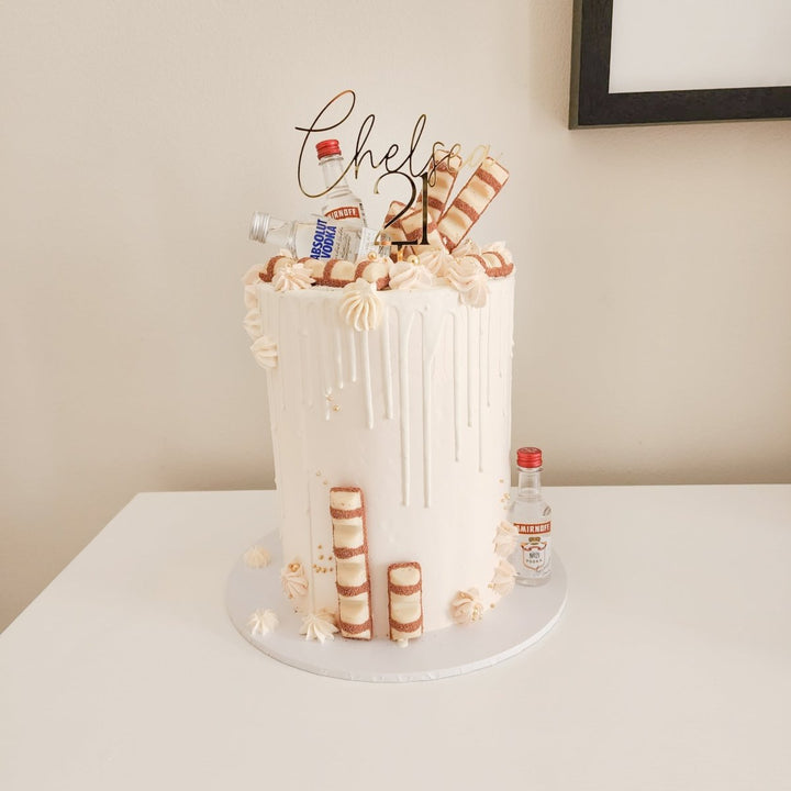 Custom Birthday Cake Topper - Name & Age Design