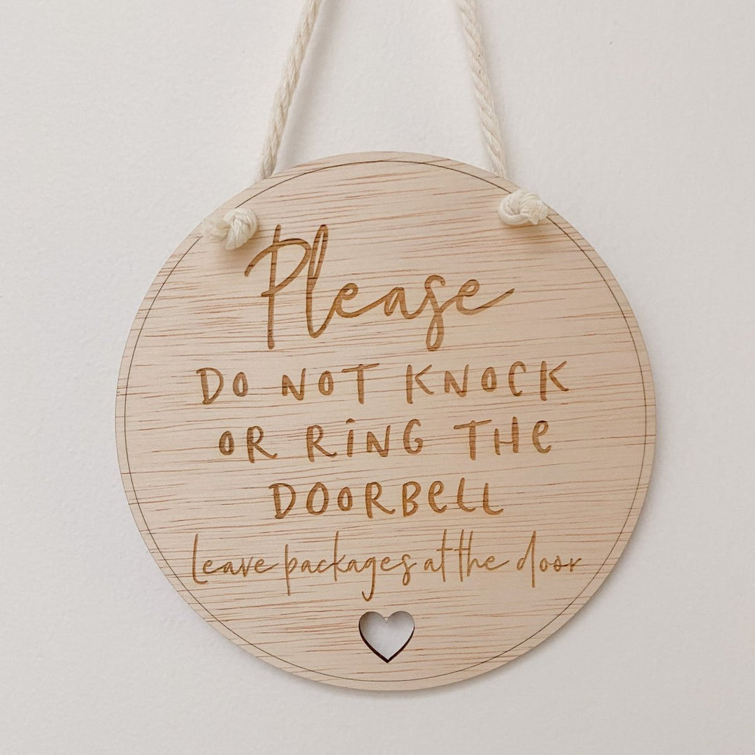 Do Not Knock or Ring Doorbell Door Sign