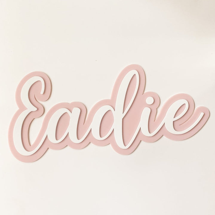 Double Layered Acrylic Name Plaques - 3D Design