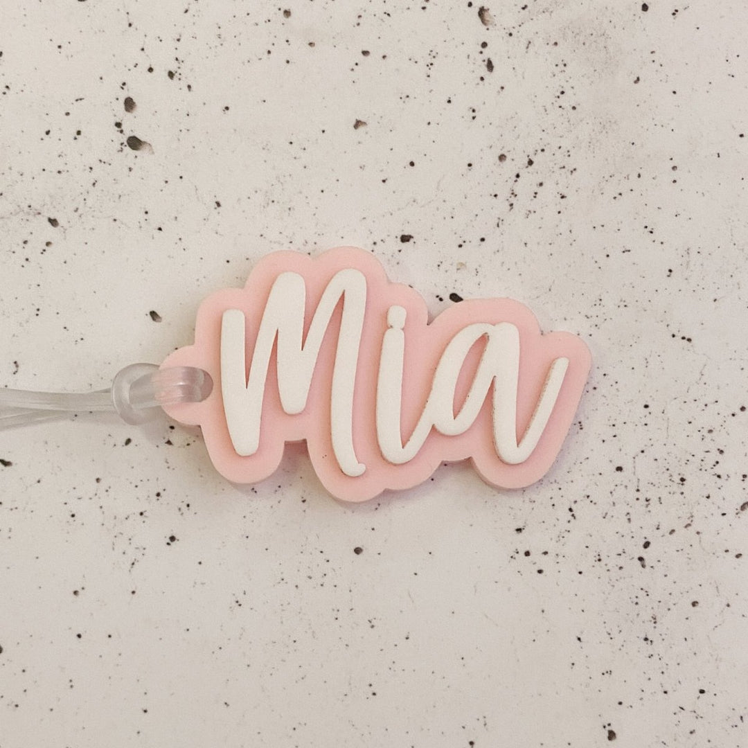 Double Layered Acrylic Personalised Bag Tags