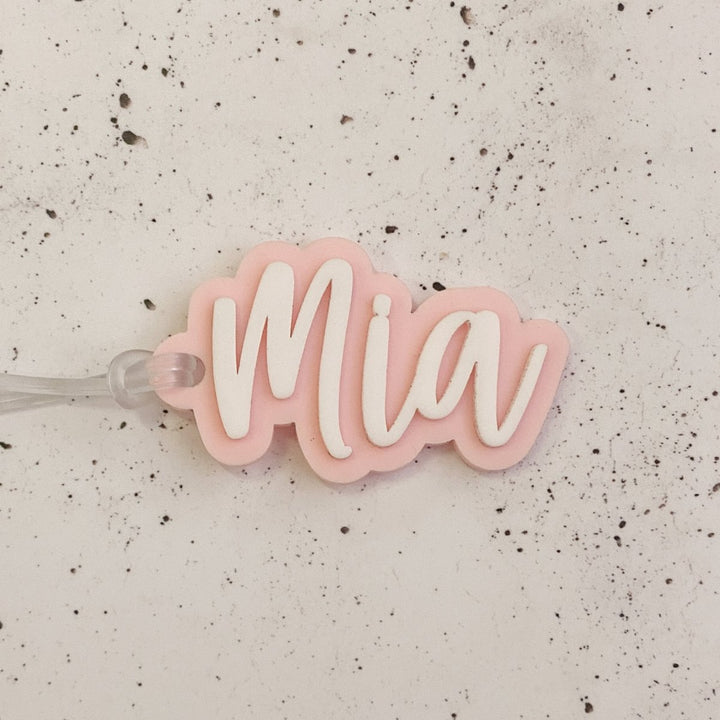 Double Layered Acrylic Personalised Bag Tags