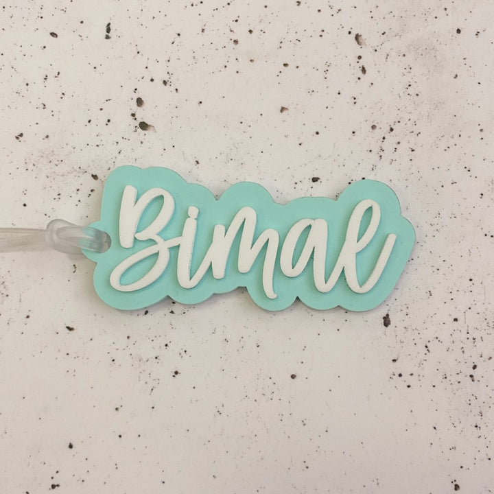 Double Layered Acrylic Personalised Bag Tags